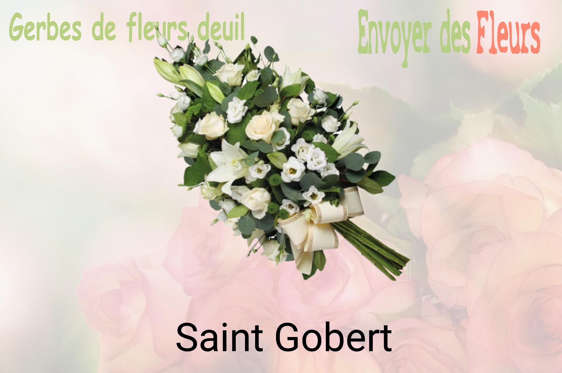 Gerbe de fleurs de deuil livrée à Saint-Gobert